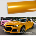 Satin metallic yellow wrap vinyl